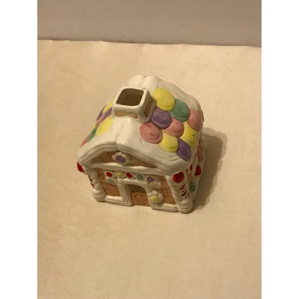 Home for the Holidays Candy Cottage Decorative Candleholder